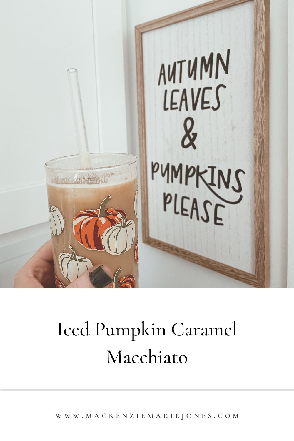 Iced Caramel Macchiato with Pumpkin